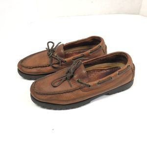 Sperry Brown Leather Lug Sole Boat Shoes M's 8.5M